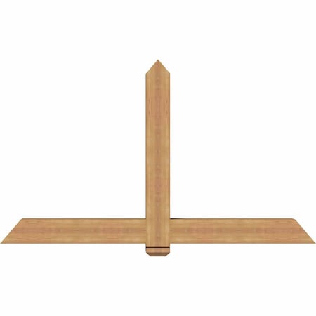 Ekena Millwork Eugene Smooth Timber Gable Bracket, Western Red Cedar, 72"W x 42"H x 5 1/2"D x 5 1/2"F, 14/12 Pitch GBW072X42X0606EUG00SWR